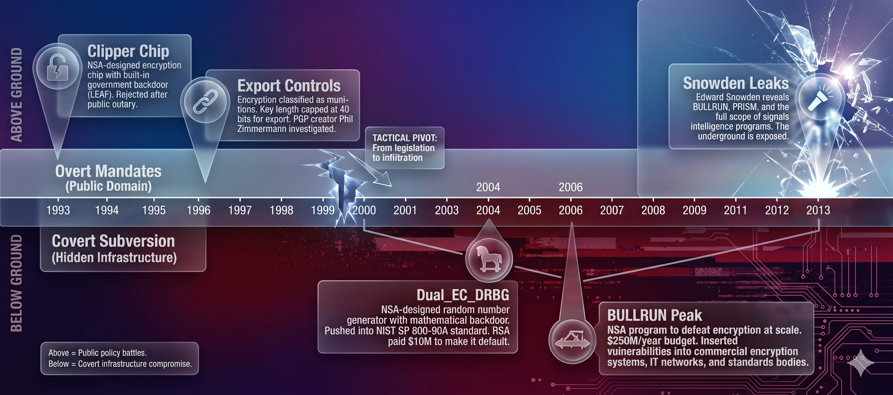 Cryptographic Subversion Timeline
